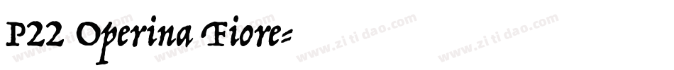 P22 Operina Fiore字体转换